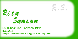 rita samson business card