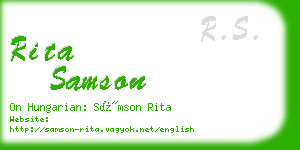 rita samson business card